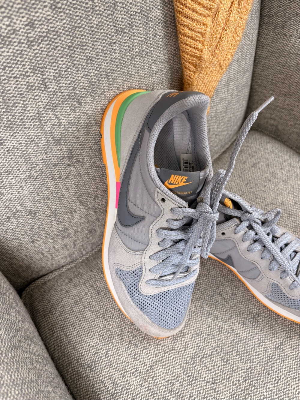 Nike Womens Internationalist – Grey – Green – Mango